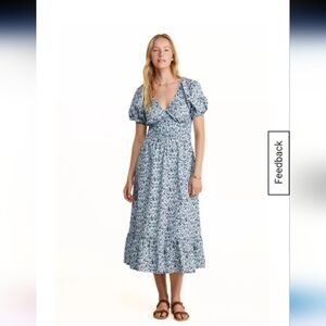 Vineyard Vines Blue Floral Midi Dress